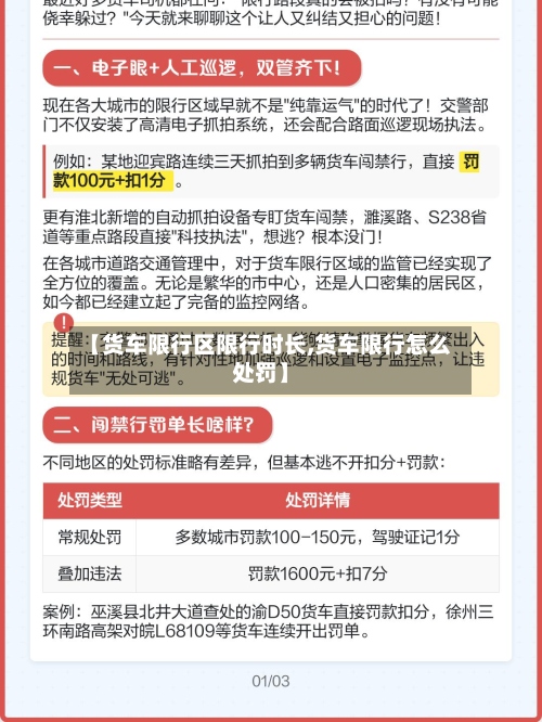 【货车限行区限行时长,货车限行怎么处罚】-第2张图片