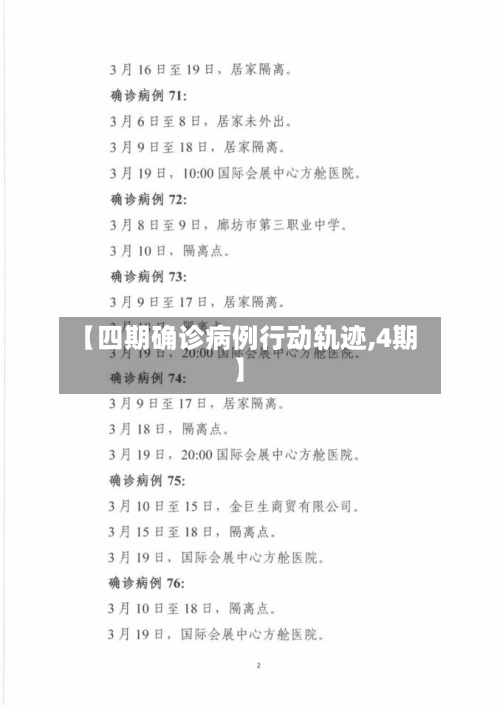 【四期确诊病例行动轨迹,4期】