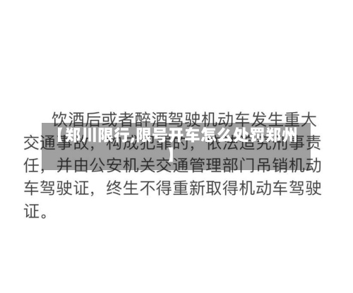 【郑川限行,限号开车怎么处罚郑州】-第2张图片