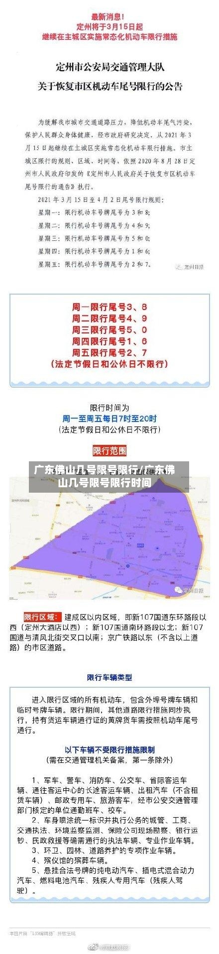 广东佛山几号限号限行/广东佛山几号限号限行时间