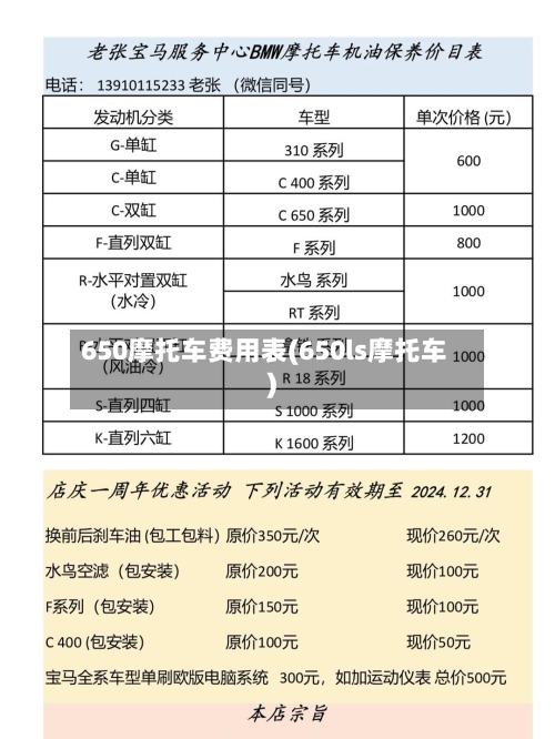 650摩托车费用表(650ls摩托车)