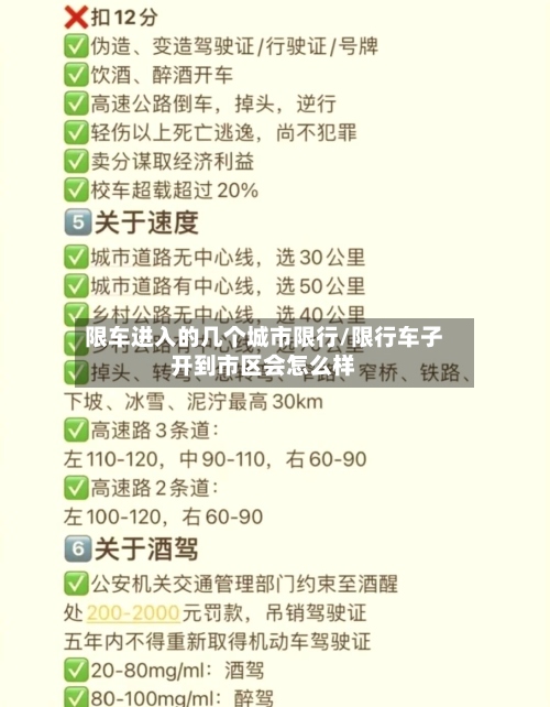 限车进入的几个城市限行/限行车子开到市区会怎么样-第2张图片
