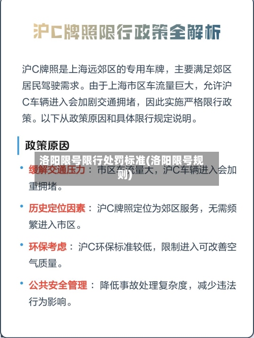 洛阳限号限行处罚标准(洛阳限号规则)-第3张图片