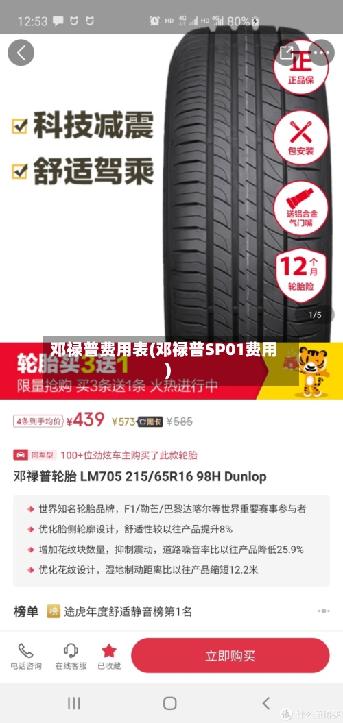 邓禄普费用表(邓禄普SP01费用)