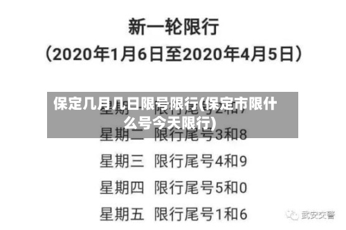 保定几月几日限号限行(保定市限什么号今天限行)
