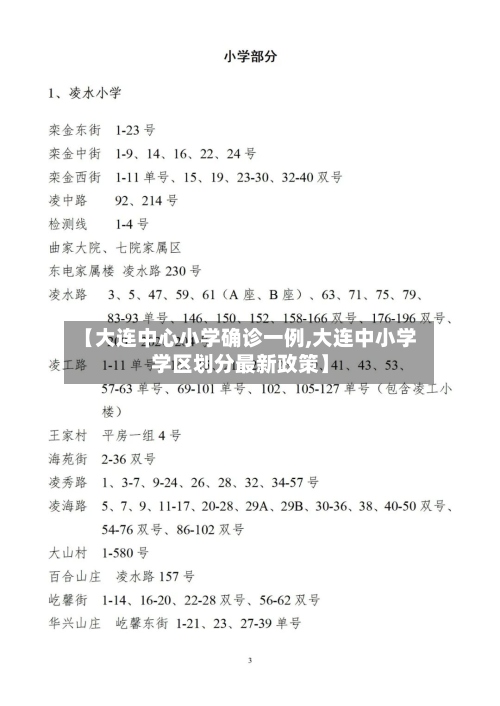 【大连中心小学确诊一例,大连中小学学区划分最新政策】-第2张图片