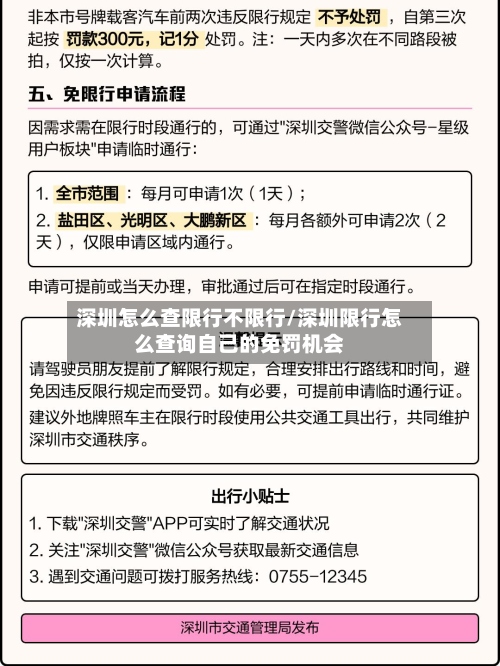 深圳怎么查限行不限行/深圳限行怎么查询自己的免罚机会