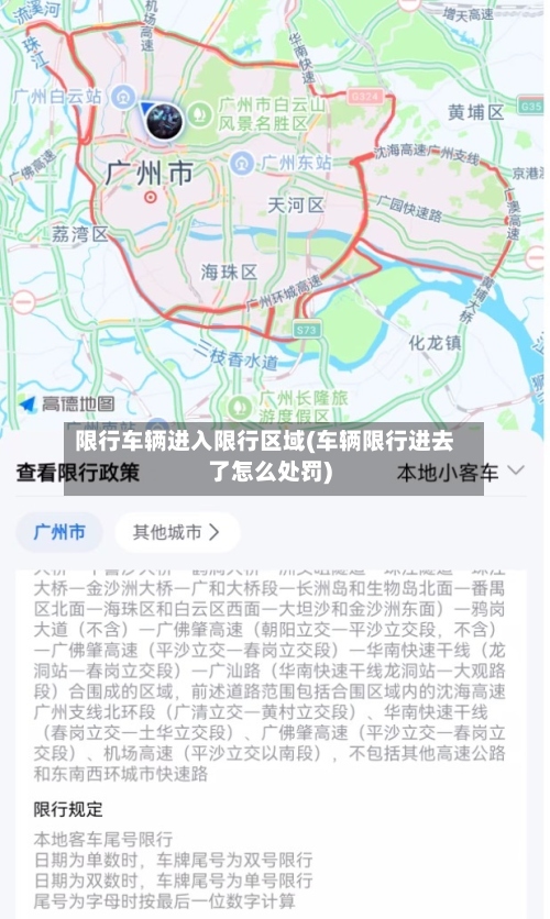 限行车辆进入限行区域(车辆限行进去了怎么处罚)