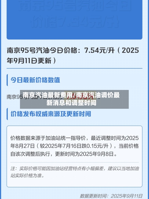 南京汽油最新费用/南京汽油调价最新消息和调整时间-第2张图片