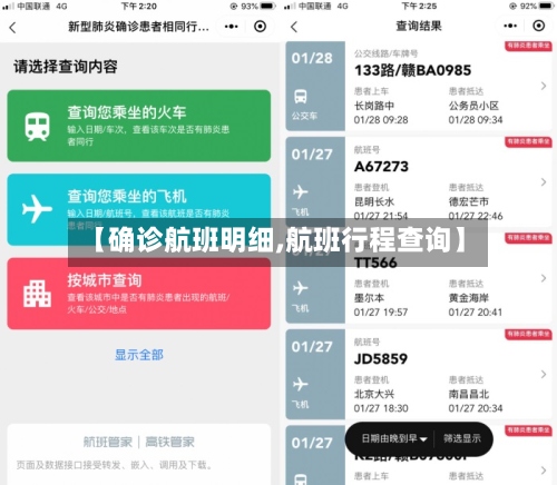 【确诊航班明细,航班行程查询】