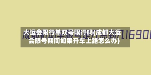 大运会限行单双号限行吗(成都大运会限号期间如果开车上路怎么办)-第3张图片