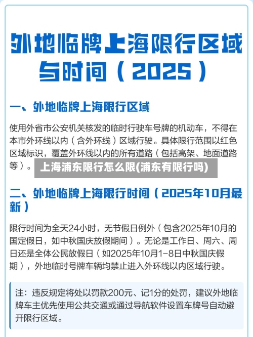 上海浦东限行怎么限(浦东有限行吗)