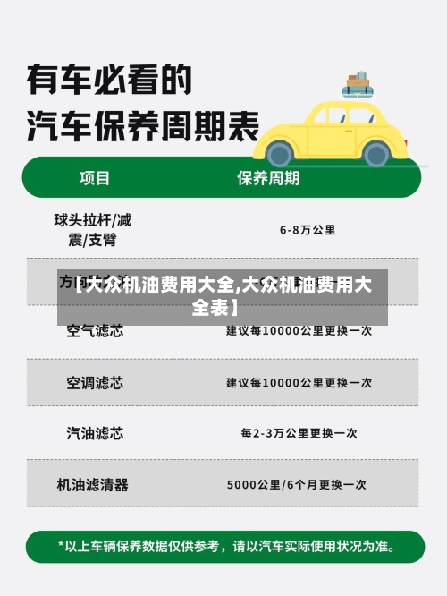 【大众机油费用大全,大众机油费用大全表】