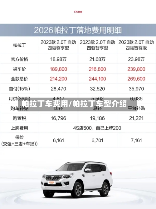 帕拉丁车费用/帕拉丁车型介绍