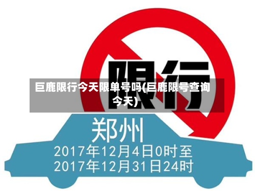 巨鹿限行今天限单号吗(巨鹿限号查询今天)-第2张图片