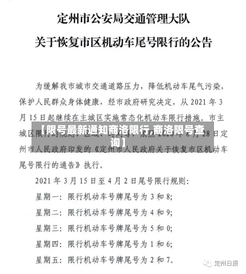 【限号最新通知商洛限行,商洛限号查询】