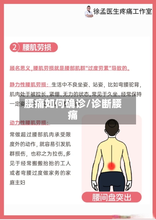 腰痛如何确诊/诊断腰痛