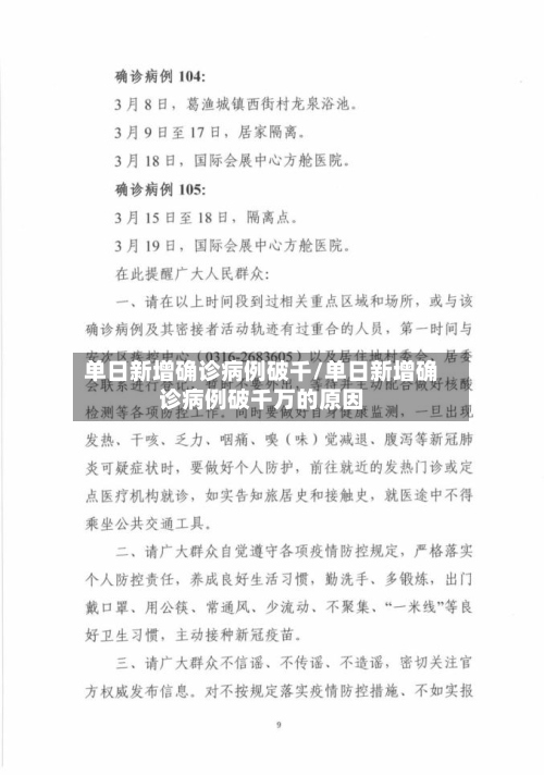 单日新增确诊病例破千/单日新增确诊病例破千万的原因-第2张图片