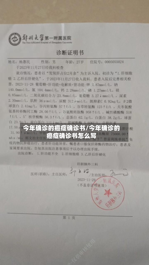 今年确诊的癌症确诊书/今年确诊的癌症确诊书怎么写-第2张图片