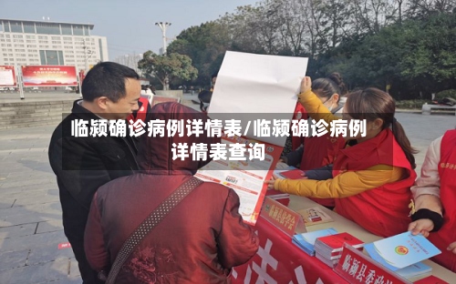 临颍确诊病例详情表/临颍确诊病例详情表查询