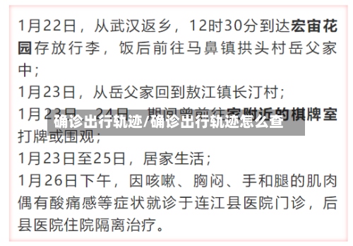 确诊出行轨迹/确诊出行轨迹怎么查-第2张图片