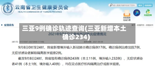 三亚9例确诊轨迹查询(三亚新增本土确诊234)