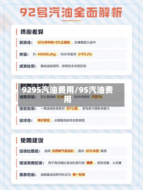 9295汽油费用/95汽油费用