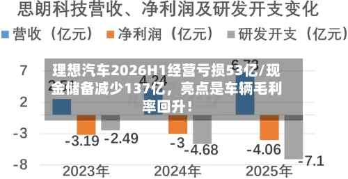 理想汽车2026H1经营亏损53亿/现金储备减少137亿，亮点是车辆毛利率回升！-第3张图片