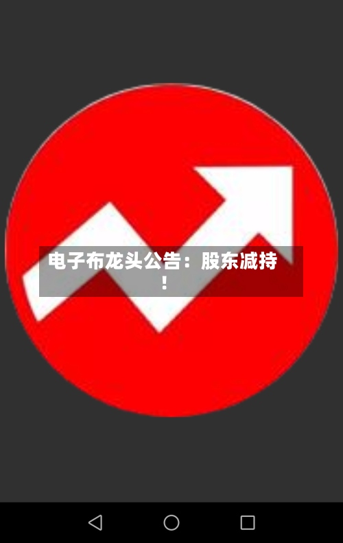 电子布龙头公告：股东减持！-第3张图片