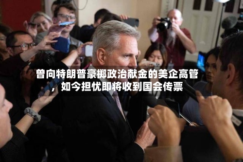 曾向特朗普豪掷政治献金的美企高管，如今担忧即将收到国会传票-第2张图片