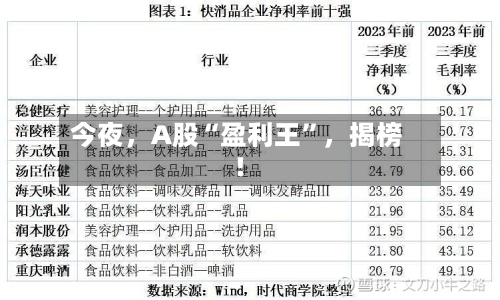 今夜，A股“盈利王	”，揭榜！-第2张图片