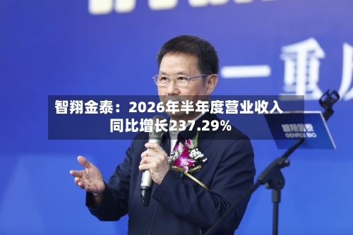 智翔金泰：2026年半年度营业收入同比增长237.29%-第3张图片