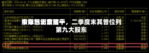 中际旭创前前十股东已无章建平，二季度末其曾位列第九大股东-第3张图片