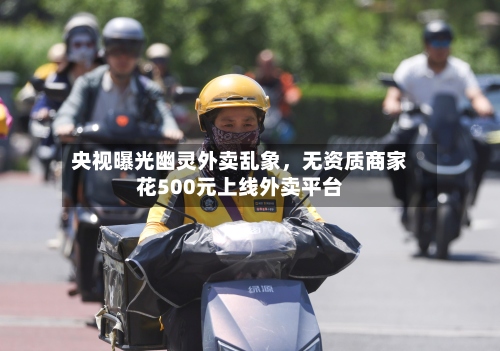 央视曝光幽灵外卖乱象，无资质商家花500元上线外卖平台