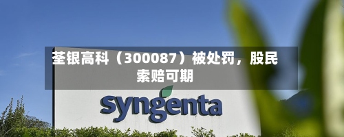 荃银高科（300087）被处罚，股民索赔可期